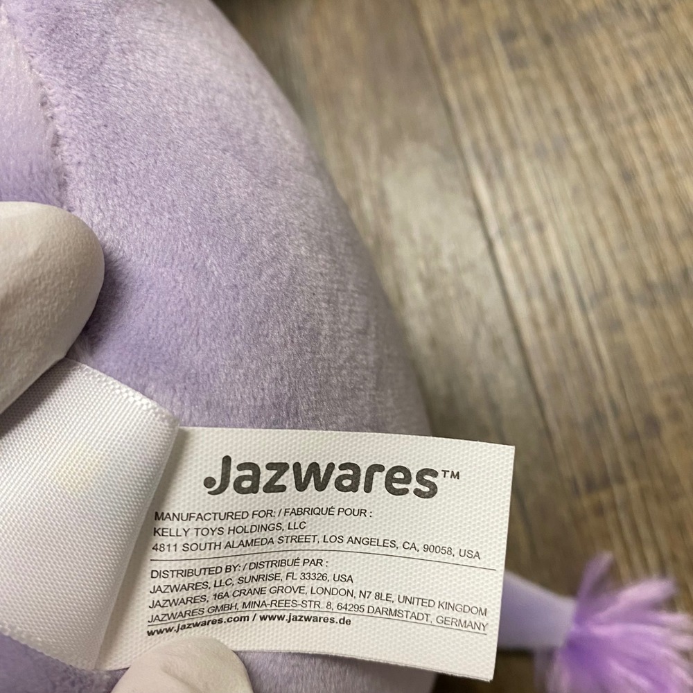 Squishmallows Hug Mees Bubba Cow Plush Purple White Stuffed Toy 9x5 NWT - Picture 10 of 14